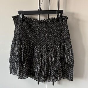 Isabel Marant Smocked Waist Black and White Skirt S - M